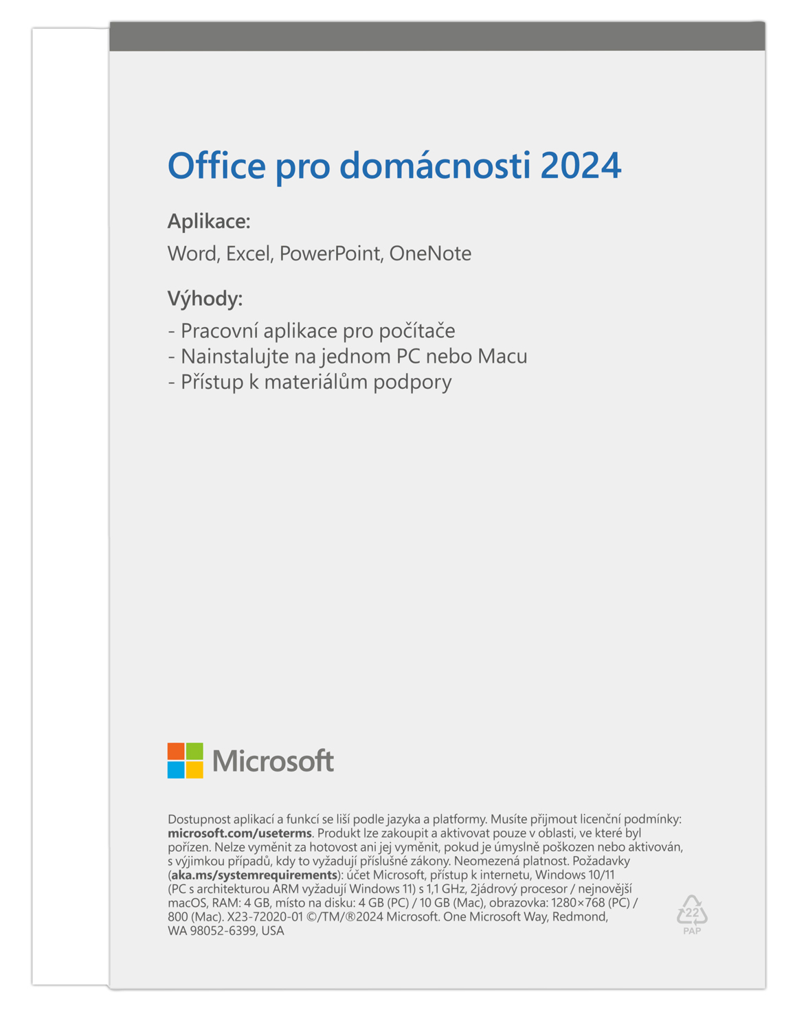 Microsoft Office 2024 pre domácnosti CZ 