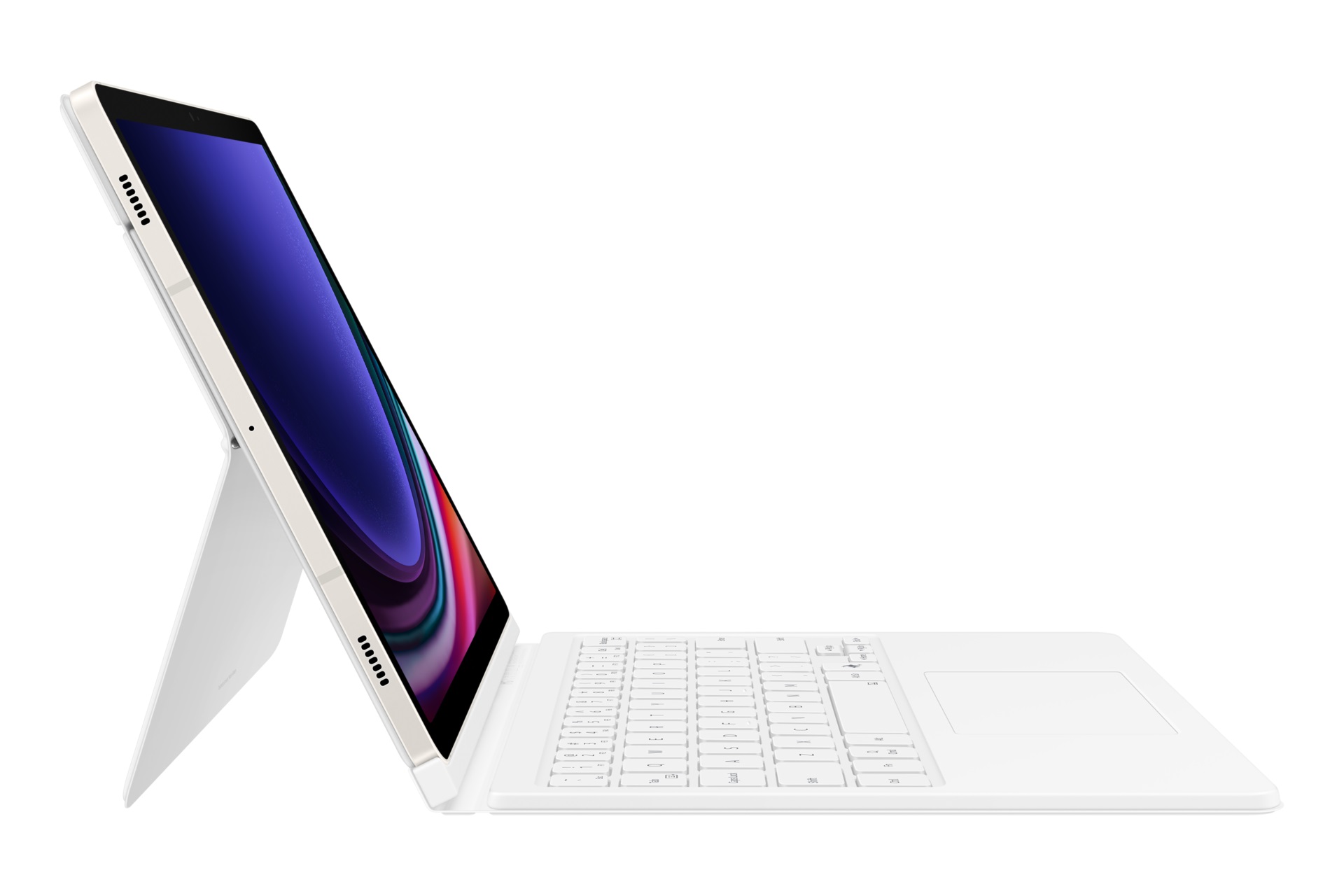 Samsung pouzdro s klávesnicí EF-DX725UWE pro Galaxy Tab S9/ S9 FE,  bílá 