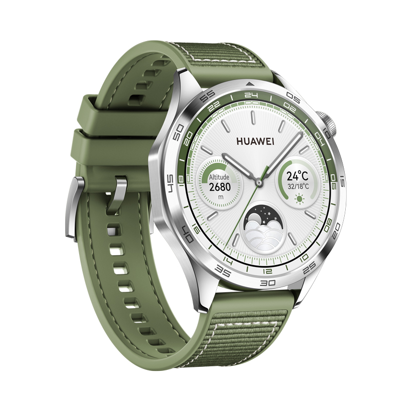 Huawei Watch GT 4/ 46mm/ Silver/ Elegant Band/ Green 