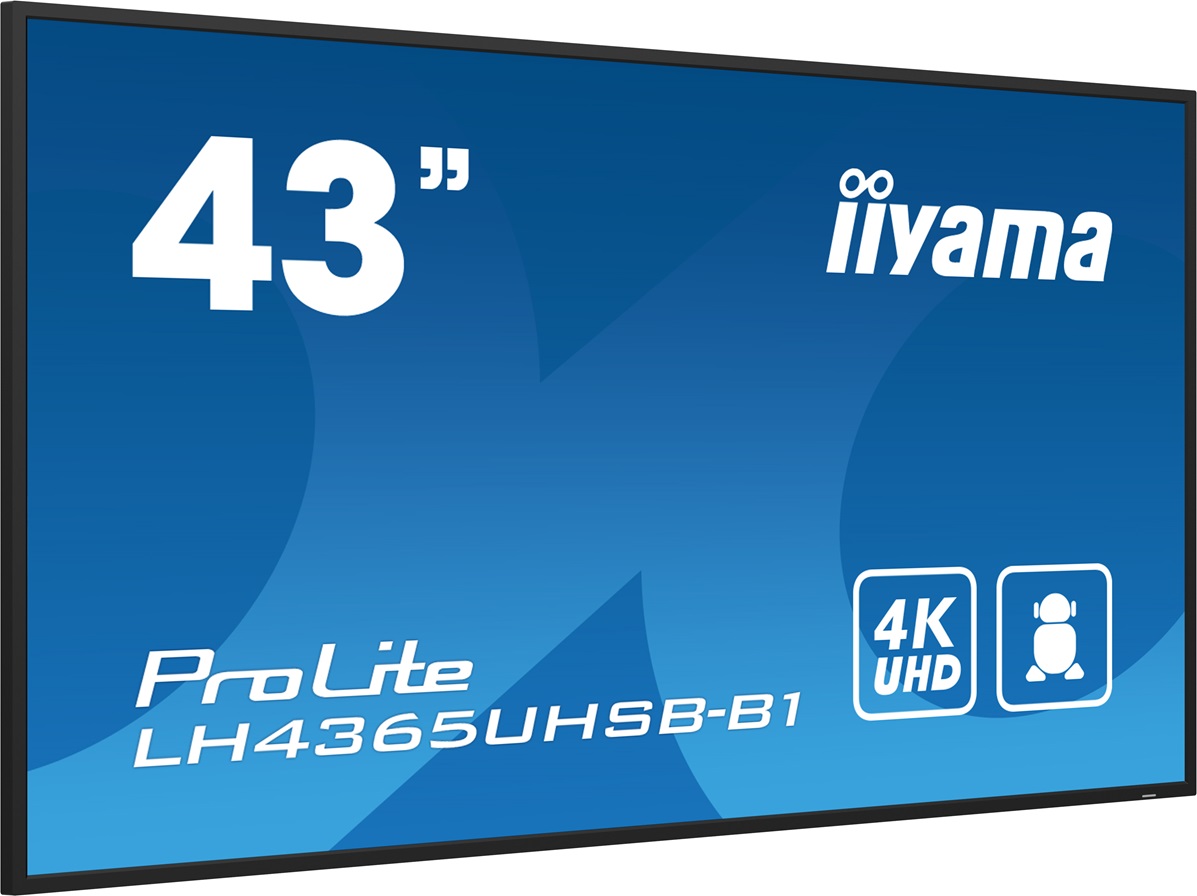 43" iiyama LH4365UHSB-B1: IPS, 4K UHD, Android, 24/ 7 