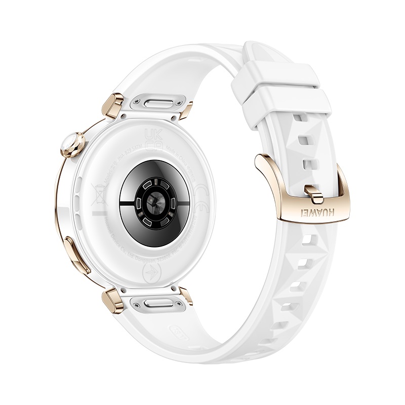 Huawei Watch GT 5 Pro 42mm Gold Elegant Band White 