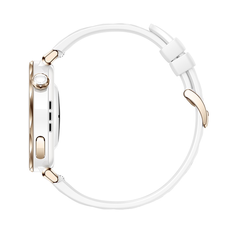 Huawei Watch GT 5 Pro 42mm Gold Elegant Band White 
