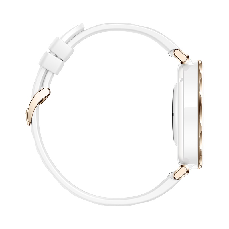 Huawei Watch GT 5 Pro 42mm Gold Elegant Band White 