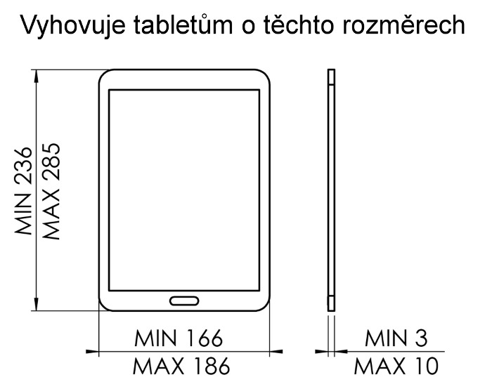 Vogel&quot;s PTS2010 univerzálny housing pre tablety 8-10" 