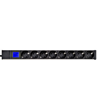 PDU IT METER, integr.merenie, 8x Schuko, Al, 19", 1U, RAL 7035 