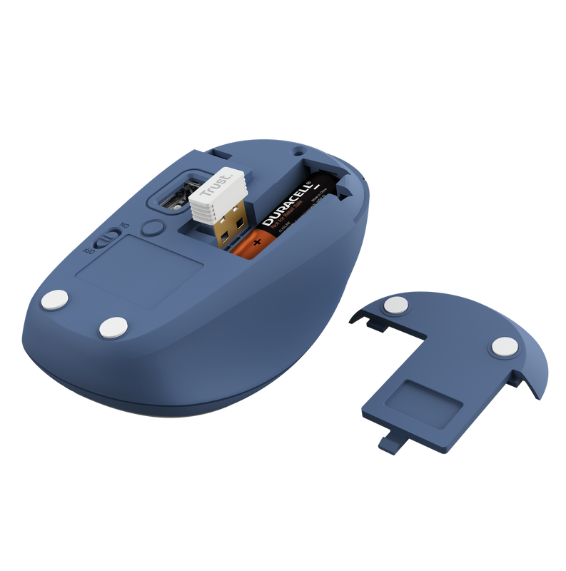 TRUST YVI+ MULTI-DEVICE WIRELESS MOUSE BLUE 