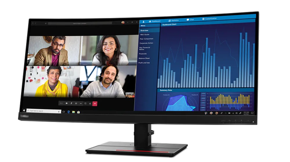 Lenovo ThinkVision/ P34w-20/ 34, 1"/ IPS/ 3440x1440/ 60Hz/ 6ms/ Black/ 3R 
