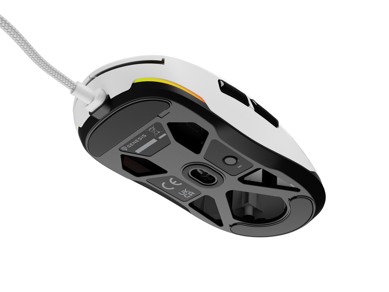 Genesis herná myš KRYPTON 660/ Herná/ Optická/ 12 000 DPI/ Drôtové USB-A/ Biela 