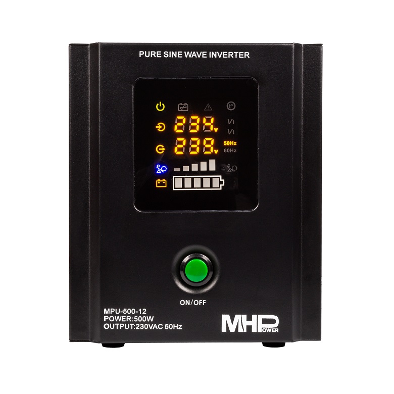 Záložný zdroj MHPower MPU500-12, UPS, 500W, čistá sínus 