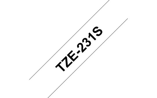 TZE-231S, čierna / biela, 12mm