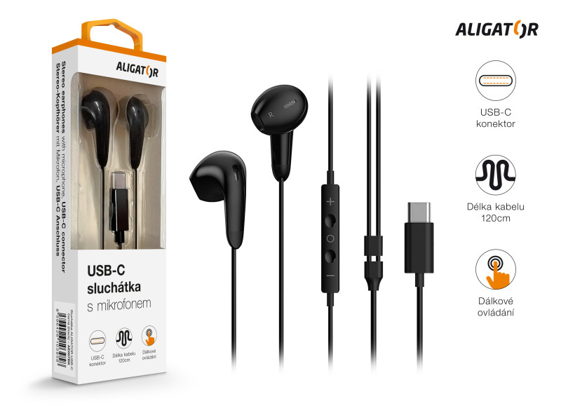 ALIGATOR AE007/ USB-C/ Čierna 