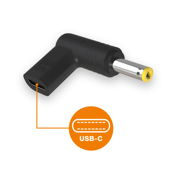 Aligator USB-C napájacia redukcia 4.8*1.7mm pre notebooky Asus/ Compaq/ HP 