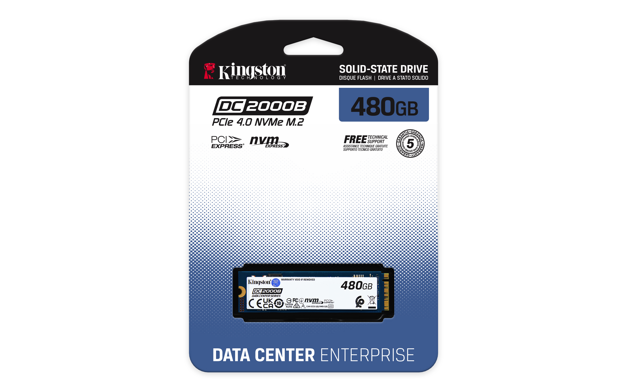 Kingston SSD 480GB DC2000B M.2 2280 Enterprise NVMe PCi 4.0 