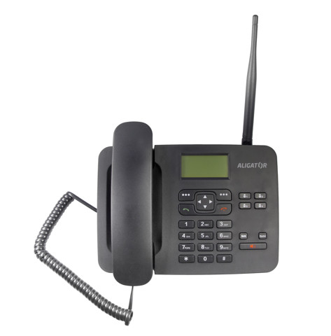 ALIGATOR T100 Stolný telefón na simkartu Black 