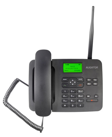 ALIGATOR T100 Stolný telefón na simkartu Black