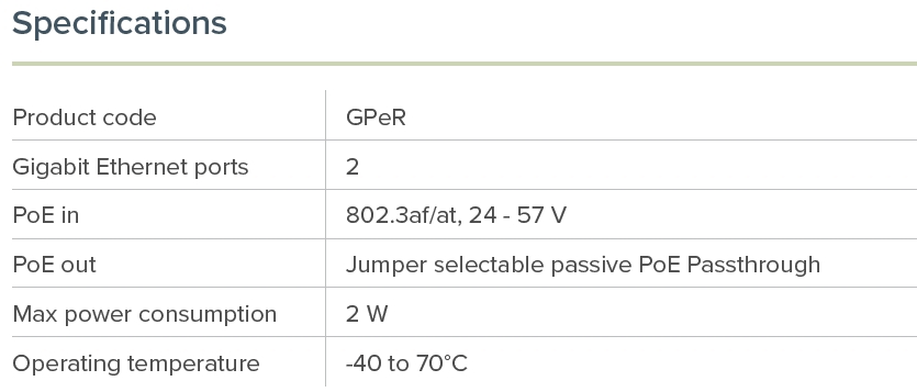 Mikrotik GPeR Gigabitový pasívny ethernet repeater 