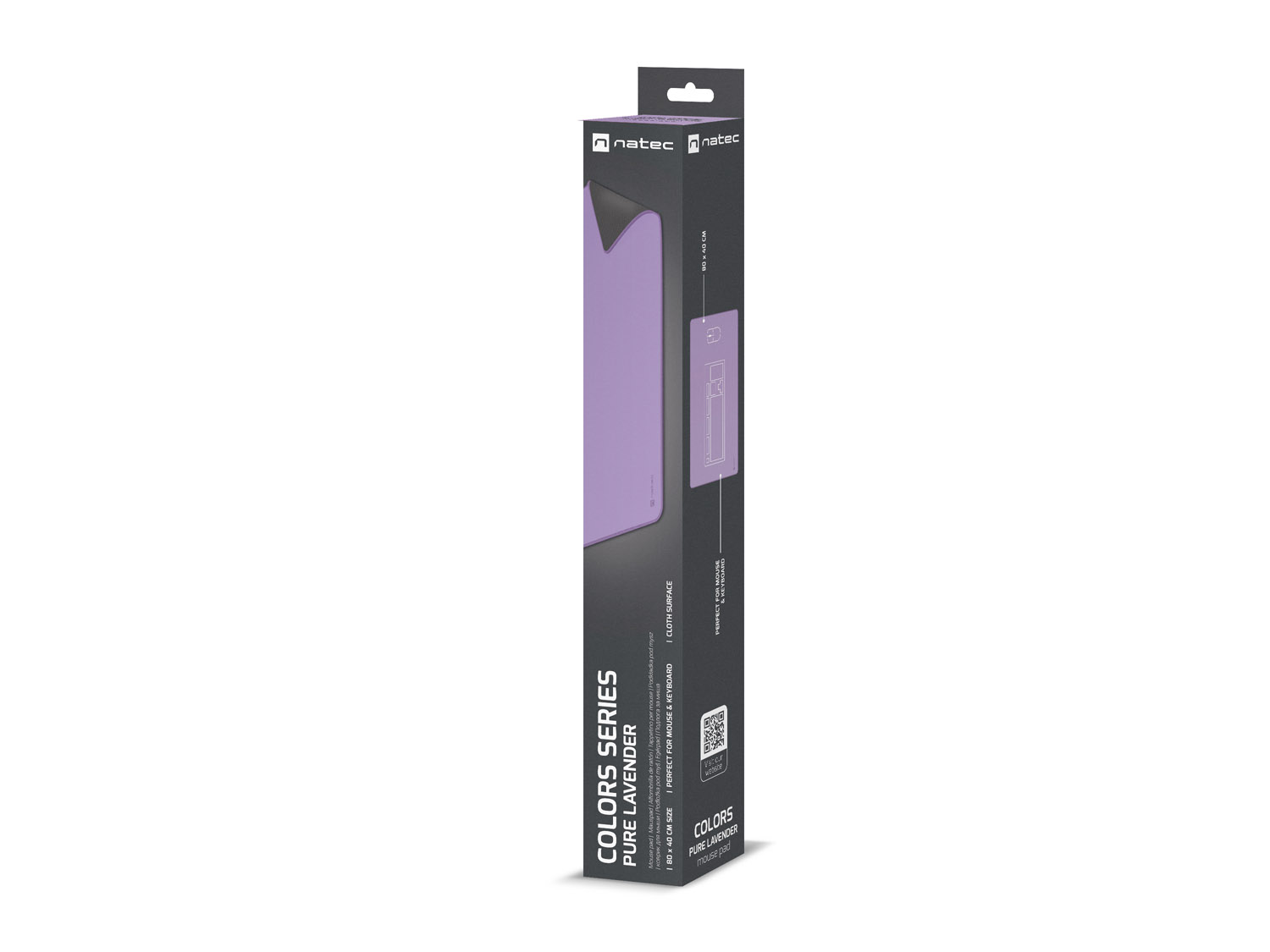 Maxi podložka pod myš Natec PURE LAVENDER, 40x80cm 