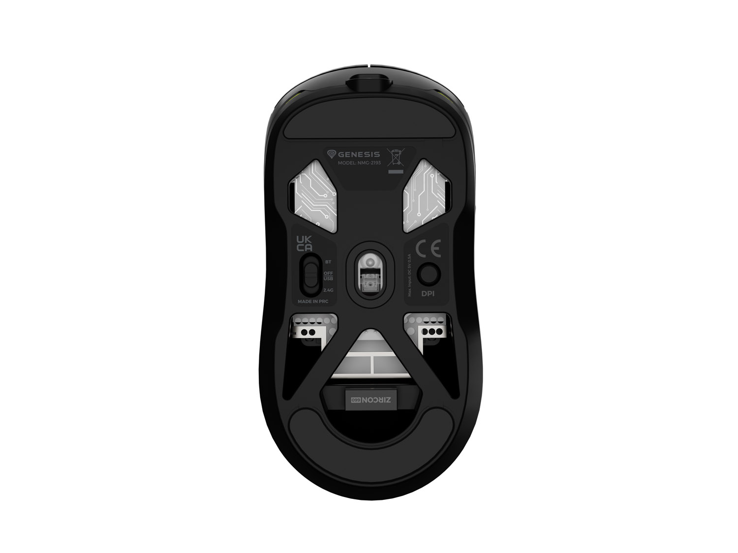 Genesis herná myš ZIRCON 660 PRO/ Herná/ Optická/ Pre pravákov/ 26 000 DPI/ Drôtová+bezdrôtová/ Čierna 
