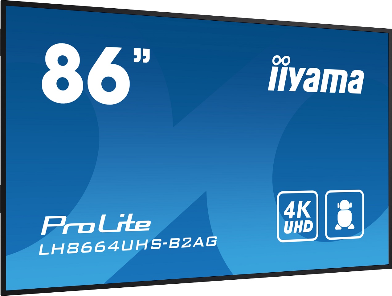 86" iiyama LH8664UHS-B2AG: IPS, 4K, 24/ 7, Android 