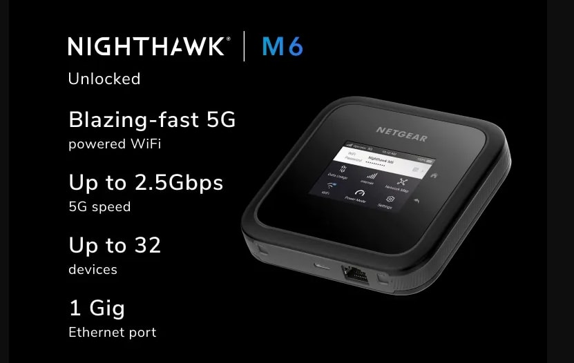 NETGEAR NIGHTHAWK M6 5G MOBILE HOTSPOT, UNLOCKED 