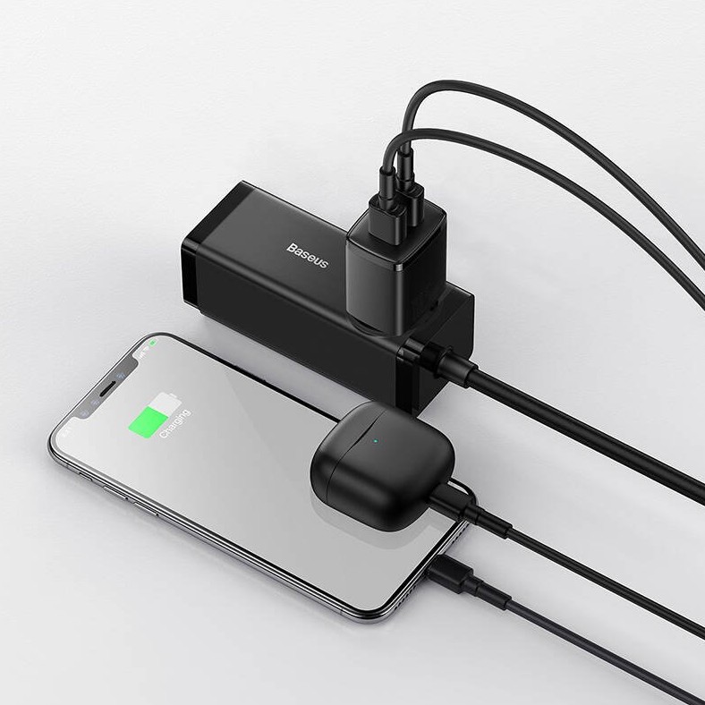 Baseus nabíjačka do siete Compact 2xUSB 10, 5W čierna 