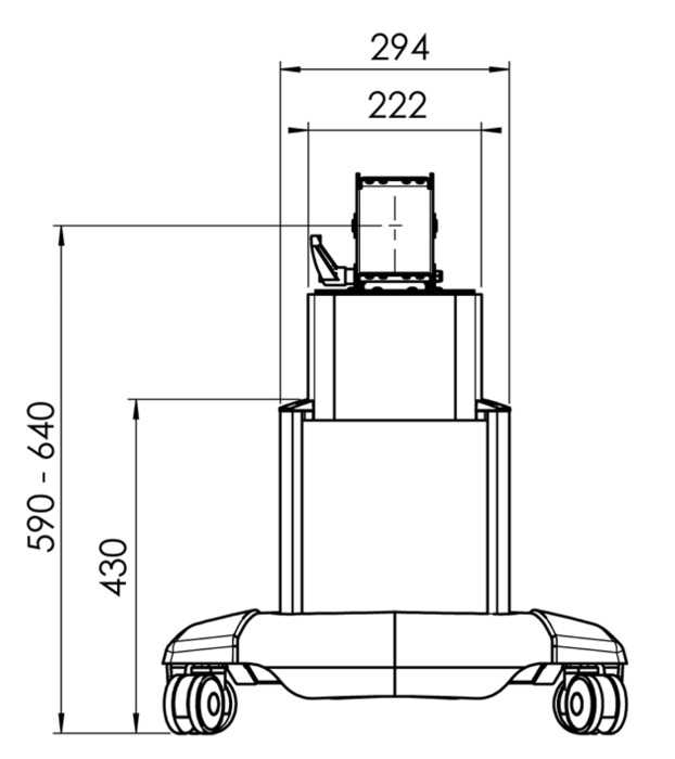 Vogel´s PFT 2515 pojazdný LCD stojan nízky 