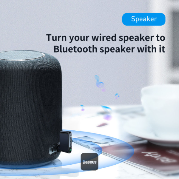 Baseus bluetoooth audio adaptér Qiyin čierny 