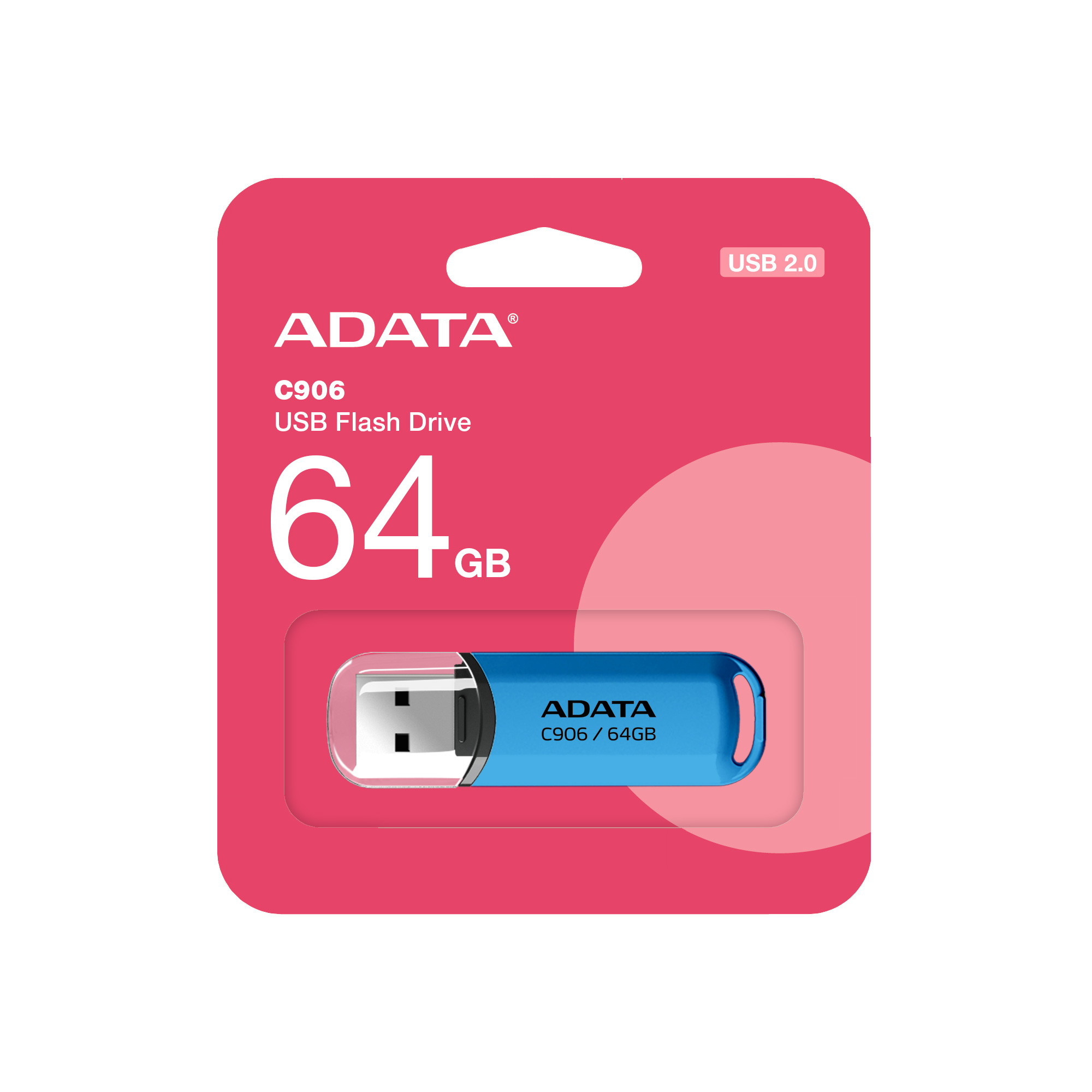 ADATA C906/ 64GB/ USB 2.0/ USB-A/ Modrá 