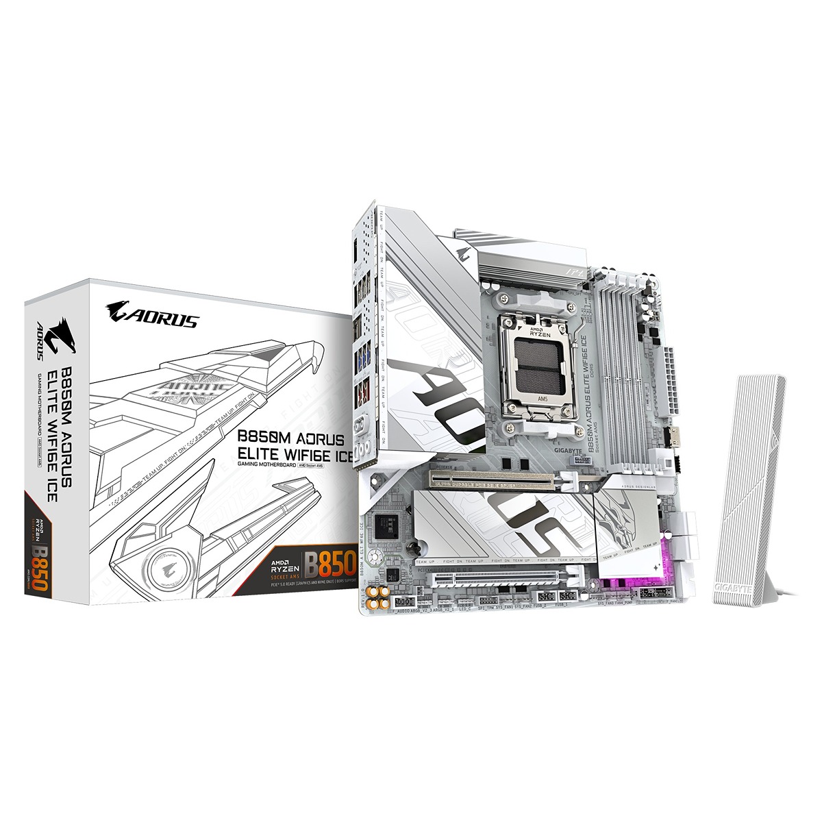 GIGABYTE B850 AORUS ELITE WIFI6E ICE/ AM5/ mATX 