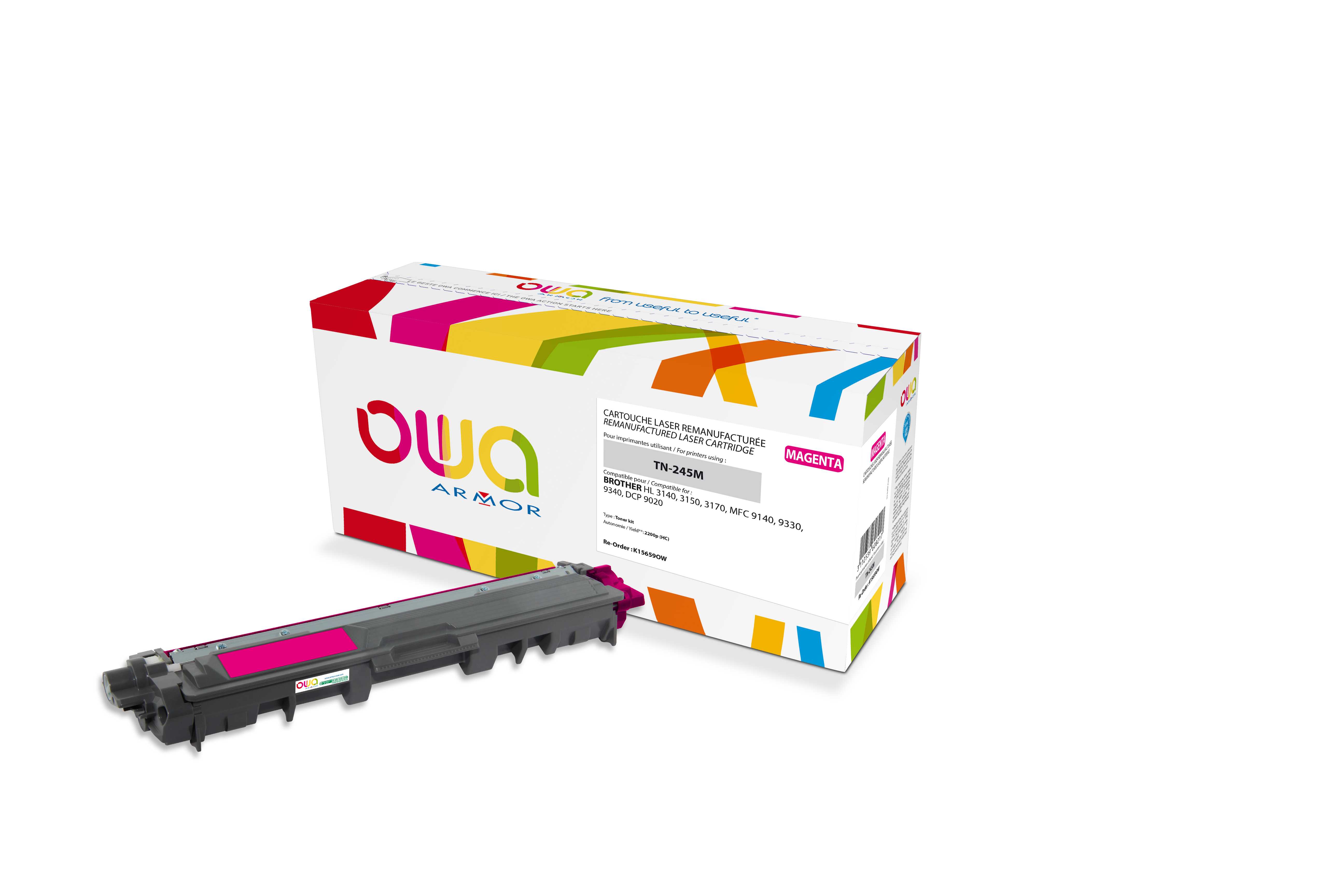 OWA Armor toner kompatibilný s Brother TN-245M/ TN-246M, 2200st, červená/ magenta