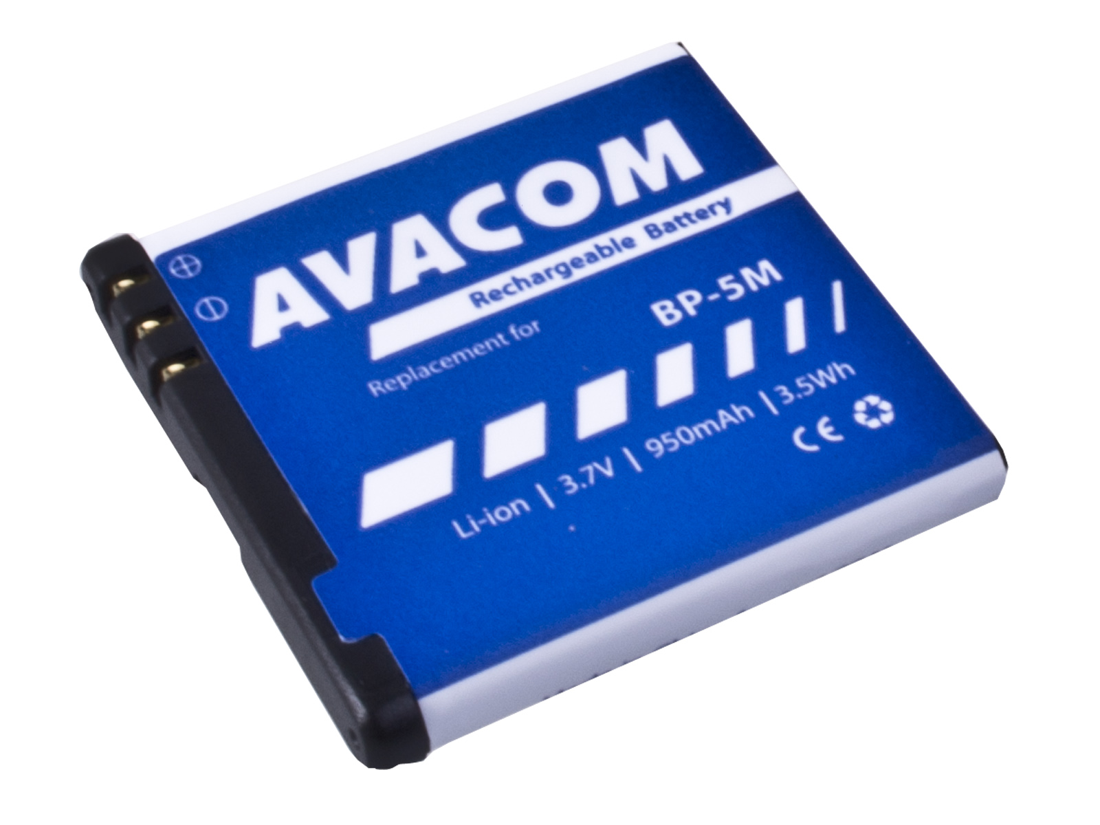 Batéria AVACOM GSNO-BP5M-S950A do mobilu Nokia N81, 6500 Slide Li-Ion 3, 7 V 950mAh (náhrada BP-5M)