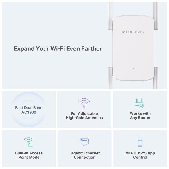 Mercusys ME50G AC1900 Wi-Fi Range Extender 