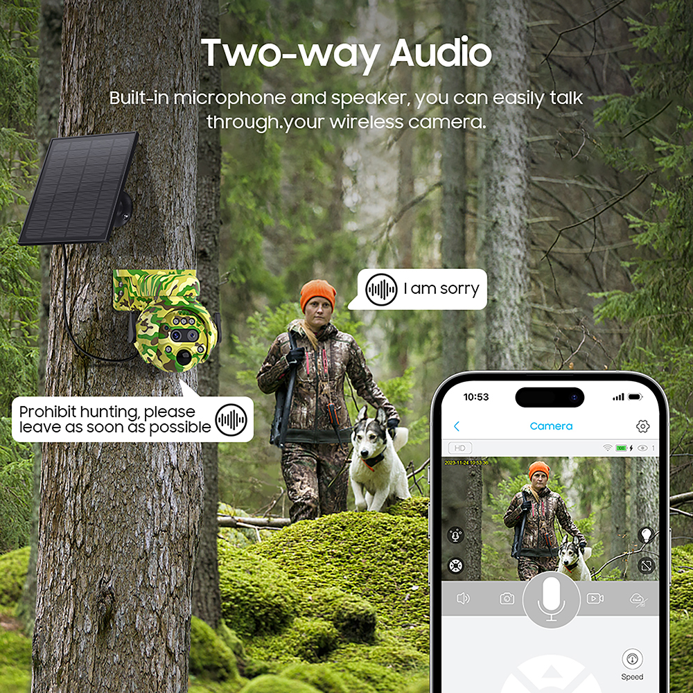 Viking solární outdoorová HD kamera HDs04 4G,  šedá 