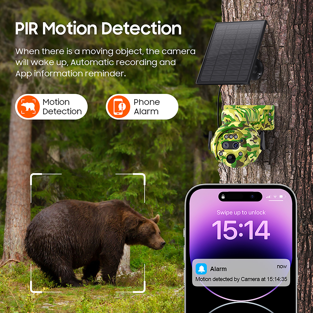 Viking solární outdoorová HD kamera HDs04 4G,  šedá 
