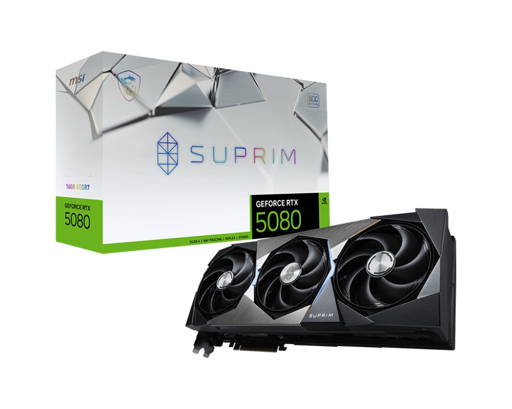 MSI GeForce RTX 5080 SUPRIM/ OC/ 16GB/ GDDR7 