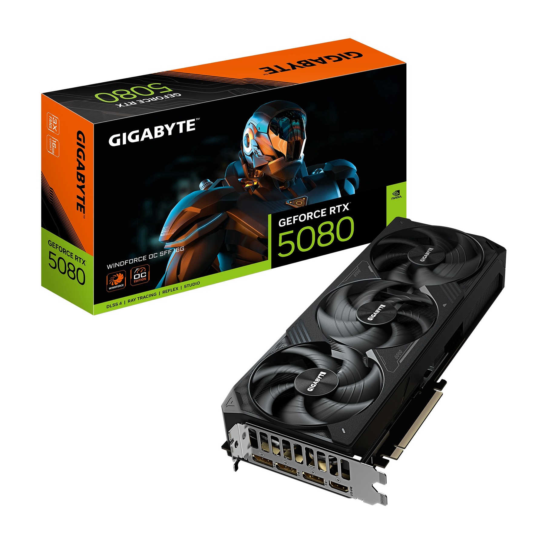 GIGABYTE GeForce RTX 5080 WINDFORCE SFF/ OC/ 16GB/ GDDR7 
