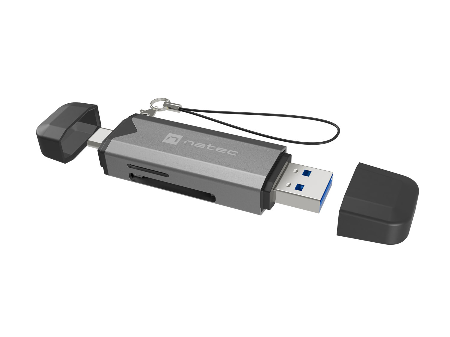 Čítačka kariet Natec SCARAB 3 USB-A + USB-C 3.1 GEN 1/ microSD/ microSDHC/ microSDXC/ SD/ SDHC/ SDXC/ T-Flash 