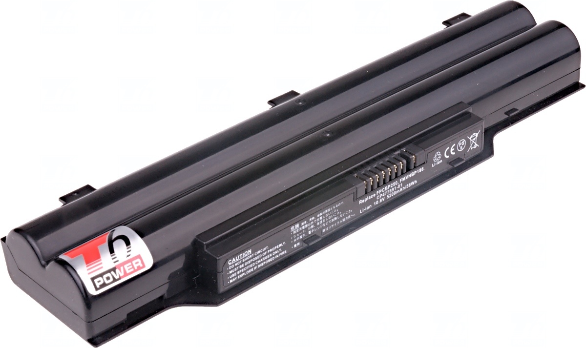 Batéria T6 Power pre Fujitsu LifeBook LH520, LH530, AH530, E741, PH50, PH521, 5200mAh, 56wh, 6cell