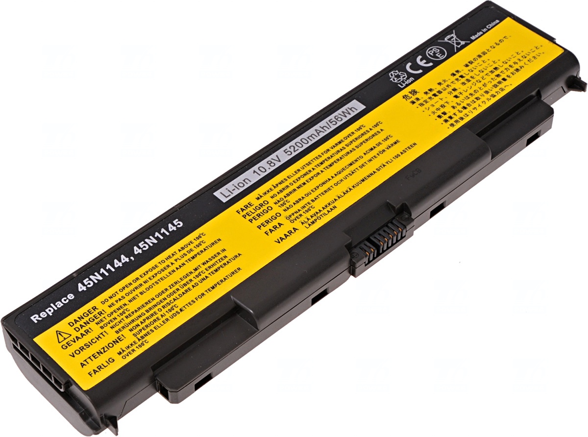 Batéria T6 Power Lenovo ThinkPad T440p, T540p, W540, L440, L540 séria, 5200mAh, 56Wh, 6cell
