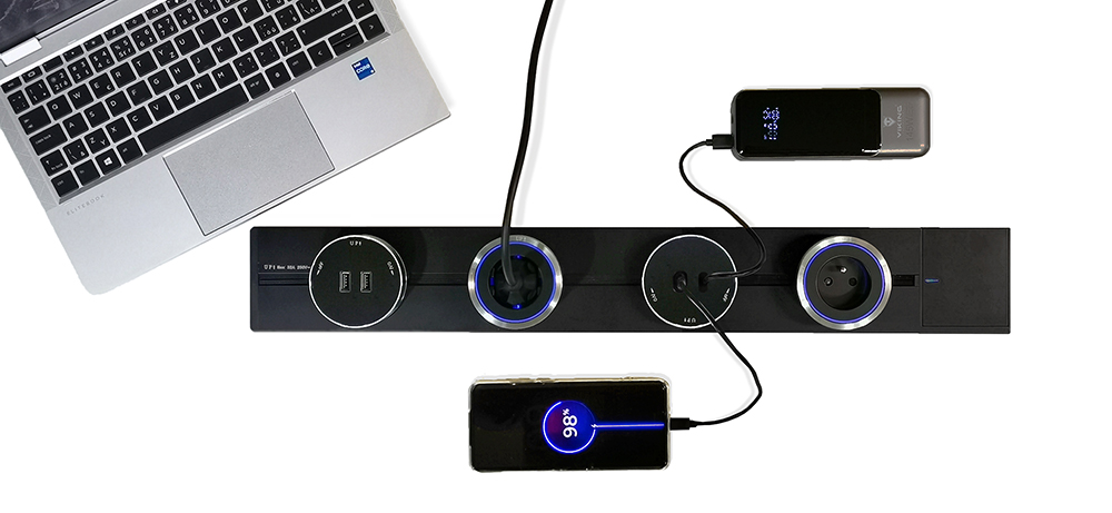 Viking zásuvkový modul A20, LED světlo s pohybovým senzorem 3W, černá 