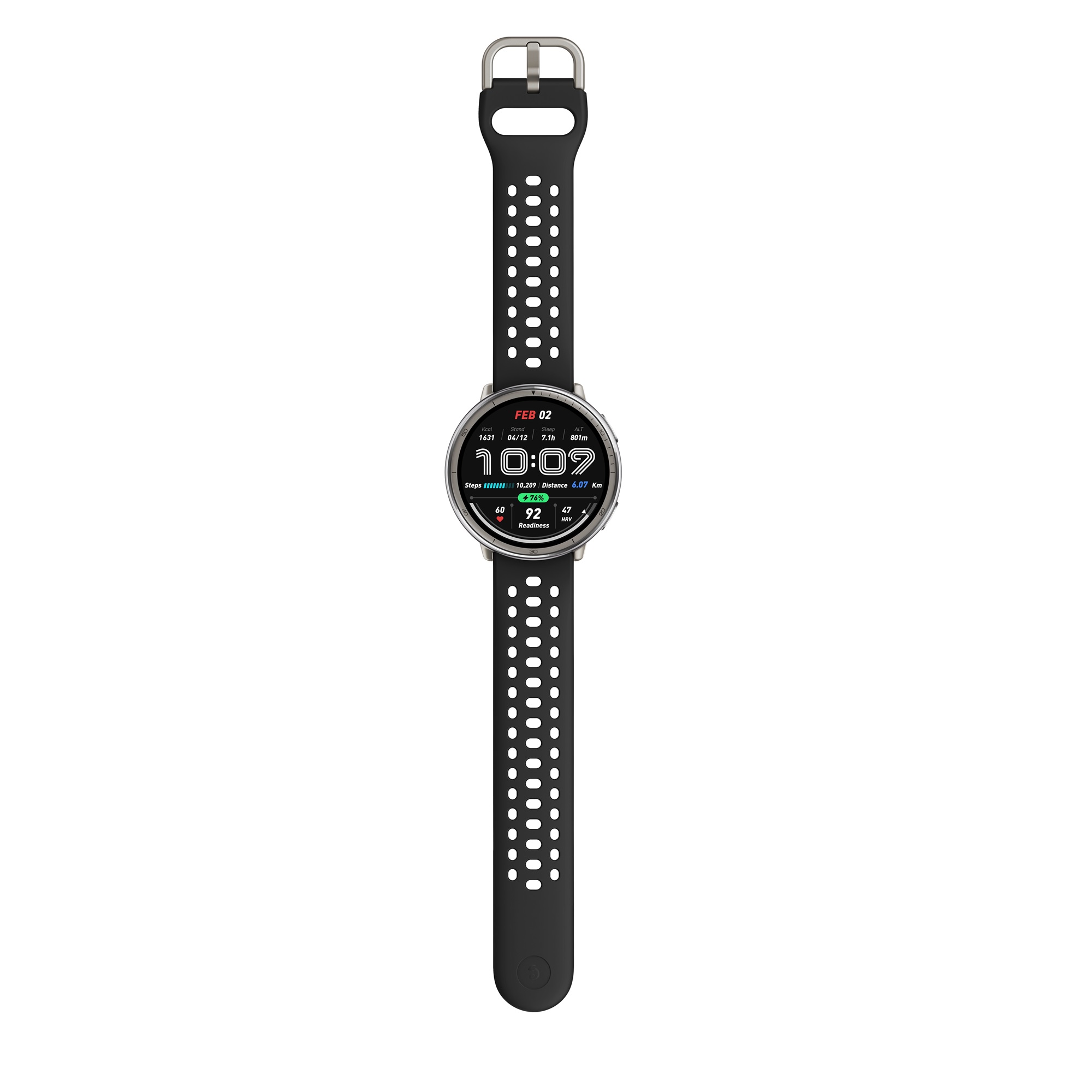 Amazfit Active 2 Round/ Silver/ Šport Band/ Black 