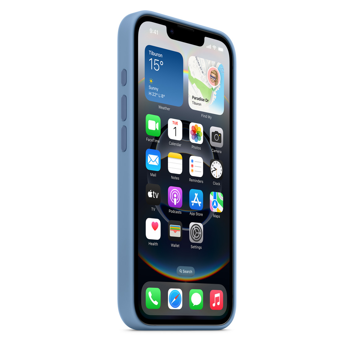 iPhone 16e Silicone Case – Winter Blue 