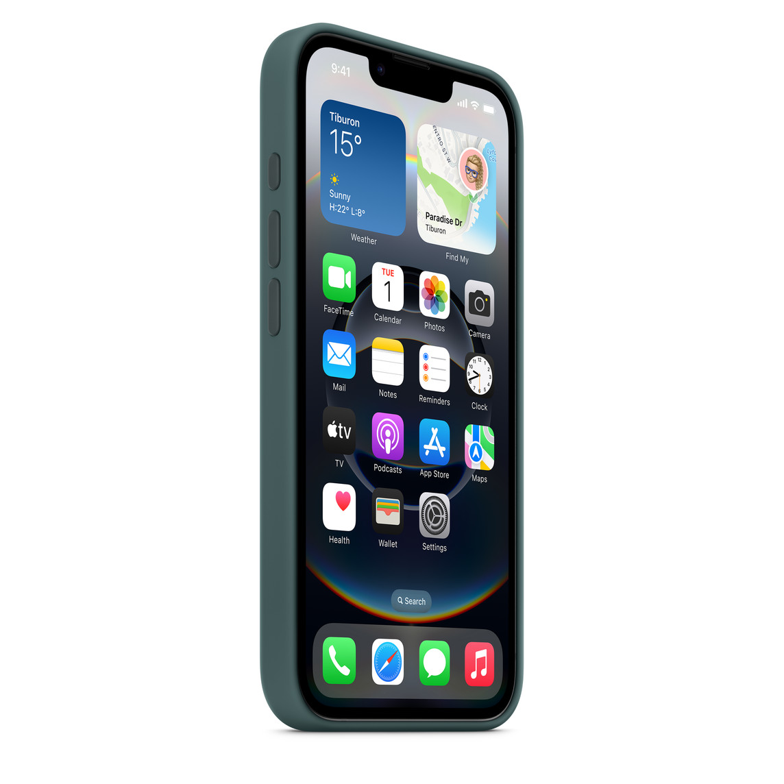 iPhone 16e Silicone Case - Lake Green 