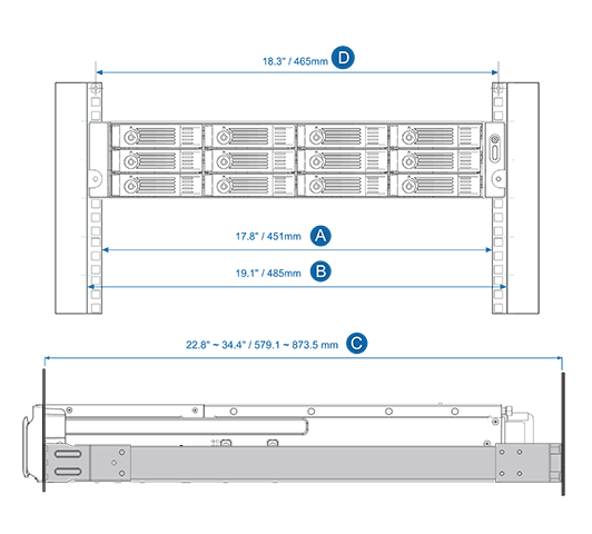 QNAP Rail kit - RAIL-A03-57 