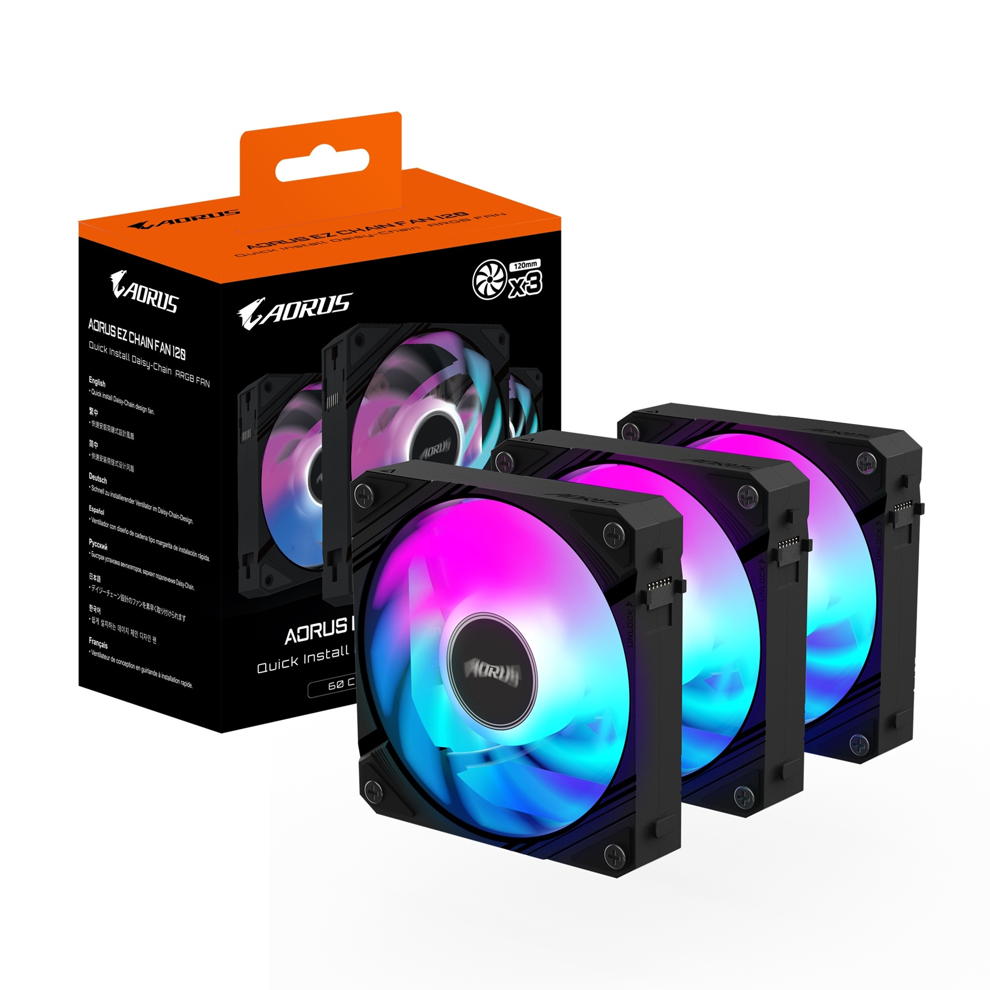 GIGABYTE AORUS EZ CHAIN FAN 120 (3-Pack) 