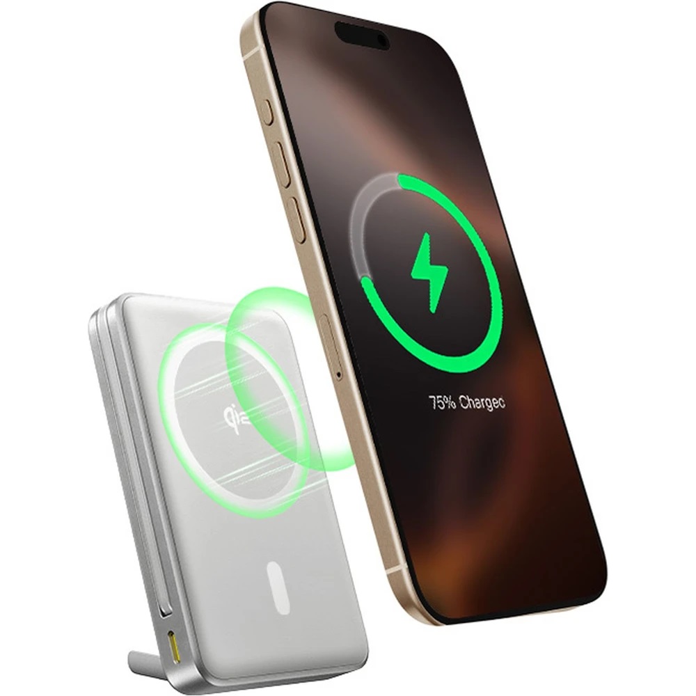 Baseus Powerbanka PicoGo Qi2 10000mAh 45W s káblom USB-C sivá 