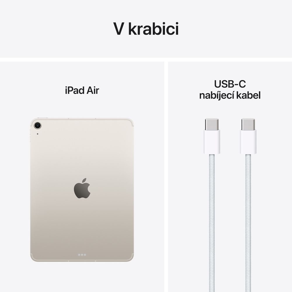 Apple iPad Air 11" (M3) - 2025/ Wi-Fi + Cellular/ 10, 9"/ 2360x1640/ 8GB/ 512GB/ iPadOS18/ Starlight 