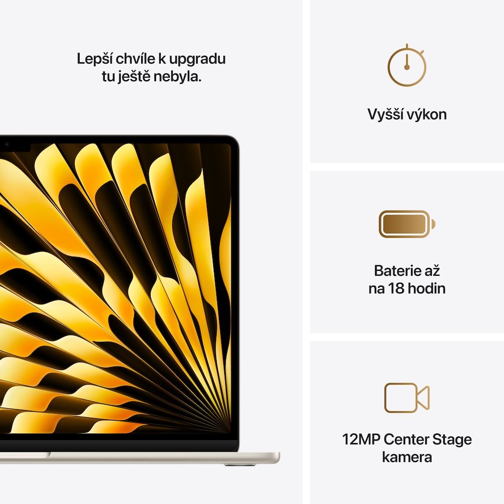 Apple MacBook Air 15"/ M4/ 15, 3"/ 2880x1864/ 24GB/ 512GB SSD/ M4/ Sequoia/ Starlight/ 1R 