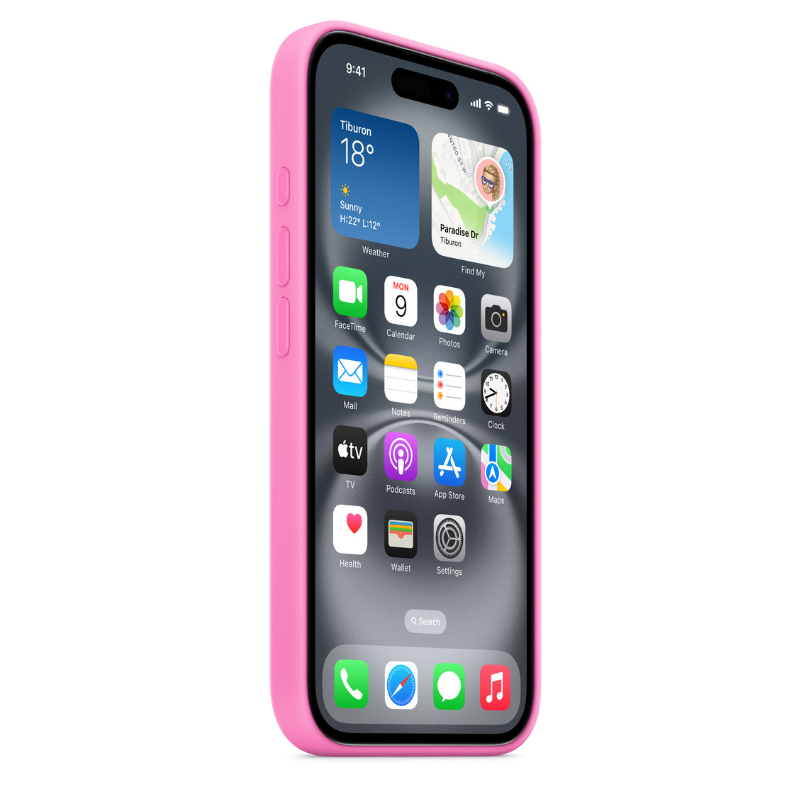 iPhone 16 Silicone Case with MS - Peóny 