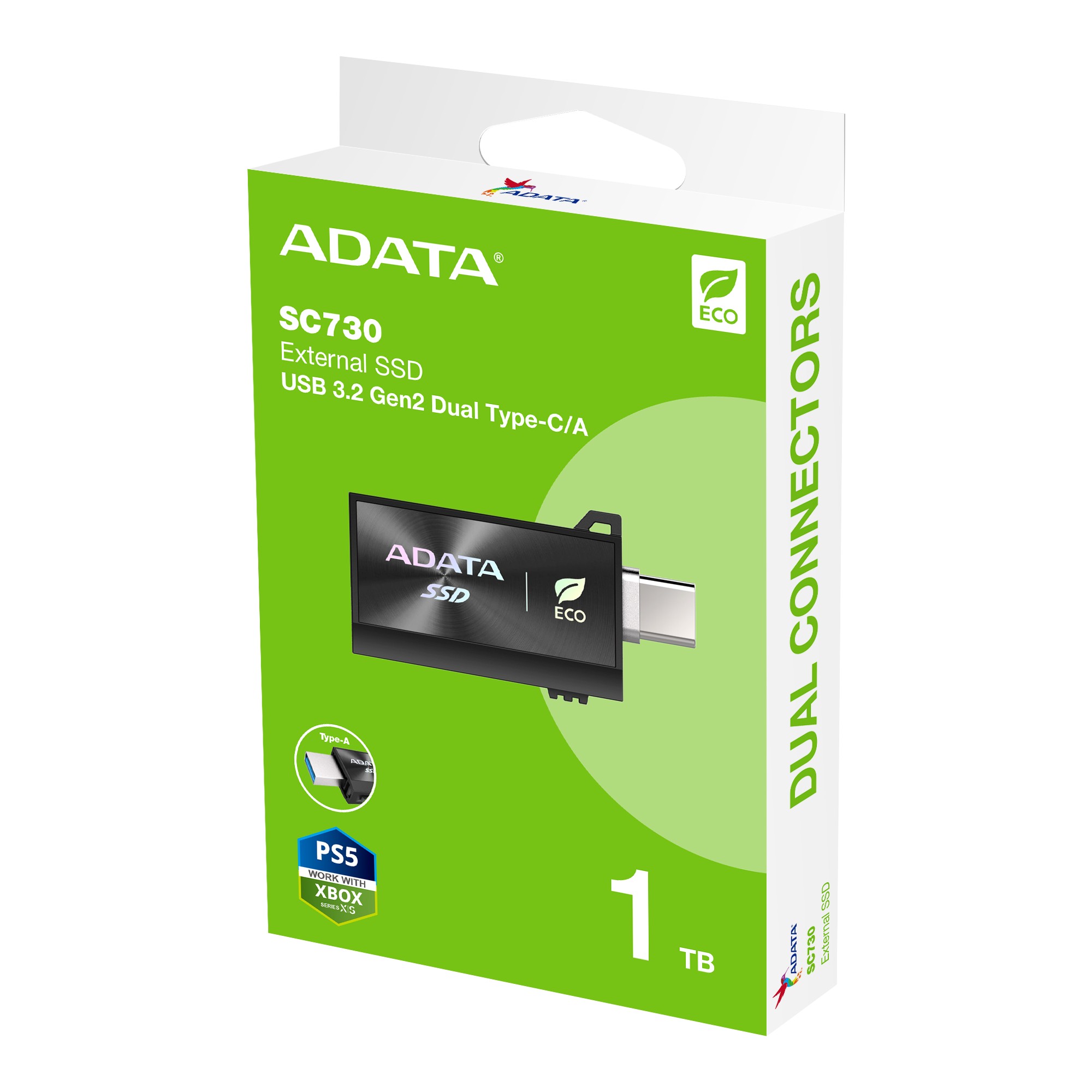 ADATA externý SSD SC730 1TB USB-C+A 